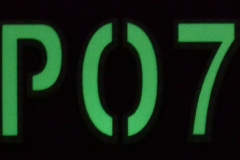 Patch glowing in the dark.