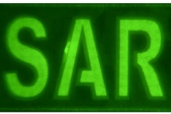 IR/Photo-luminescent patch as seen with NVG
