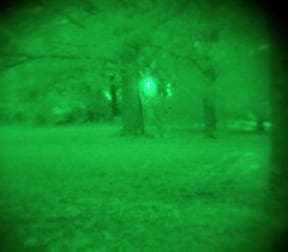 NVG active IR as seen with NVG scope