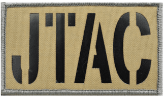 JTAC Coyote IR patch worn on JTAC soldier shoulder