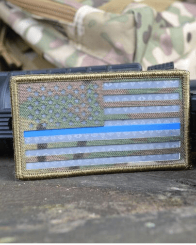White garrison reflective patch for IFF protection