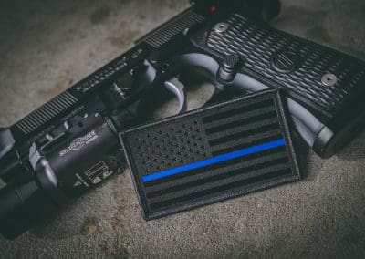 Black laser cut Blue Line IR patch for IFF protection US FLAG