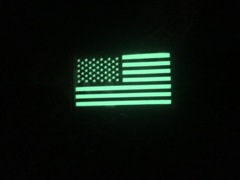 Custom US FLAG Photoluminescent patch