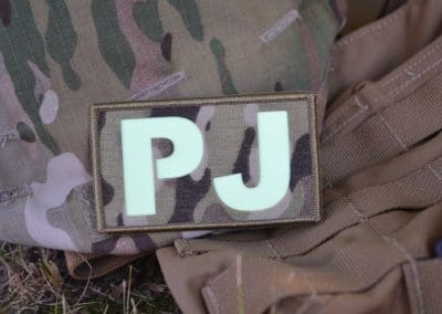 Multicam Custom Photoluminescent Patch with PJ letters