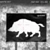 Boar Upright Thermal Target for downrange practice in white hot view