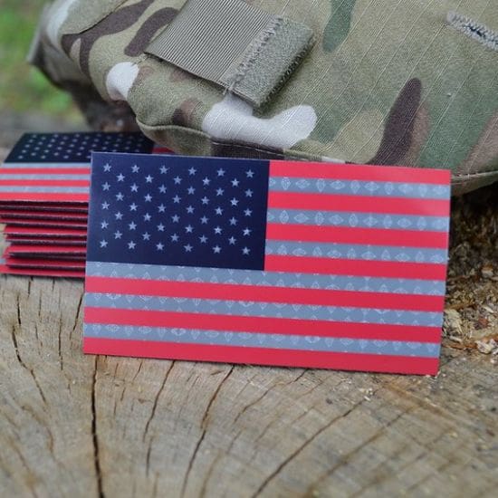 IR Patch Non-Covert: Printed US Flag: Choose Direction, Color