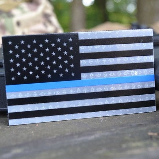 IR Garrison Blue Line USA Flag Patch
