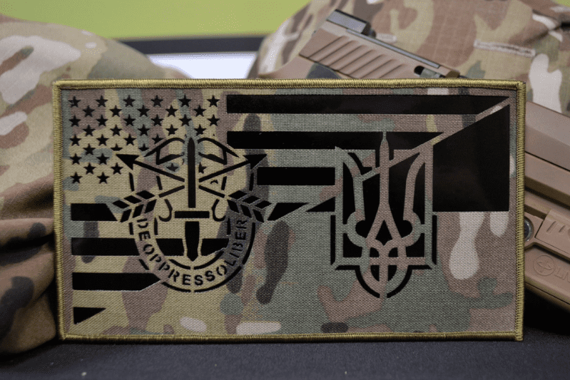 Logo custom patch, unit logo with IR Field for covert operations. Visible with night vision camera