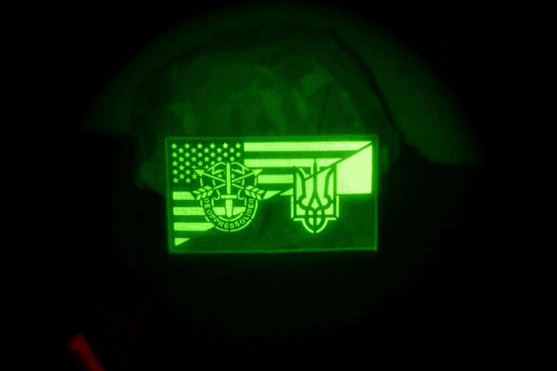 Logo custom patch, unit logo with IR Field for covert operations. Visible with night vision camera