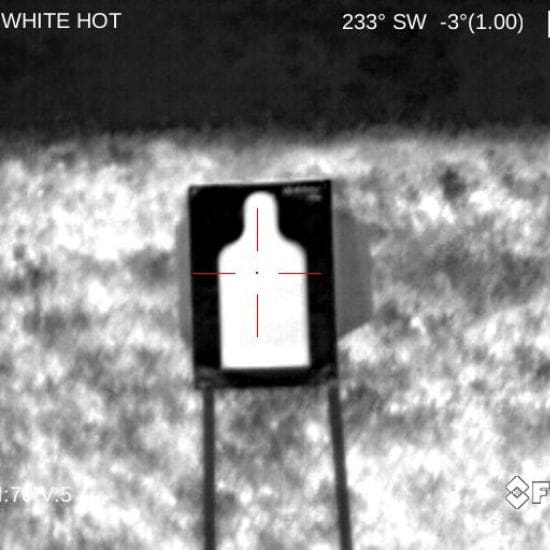 Thermal view of thermal Upright training target etype