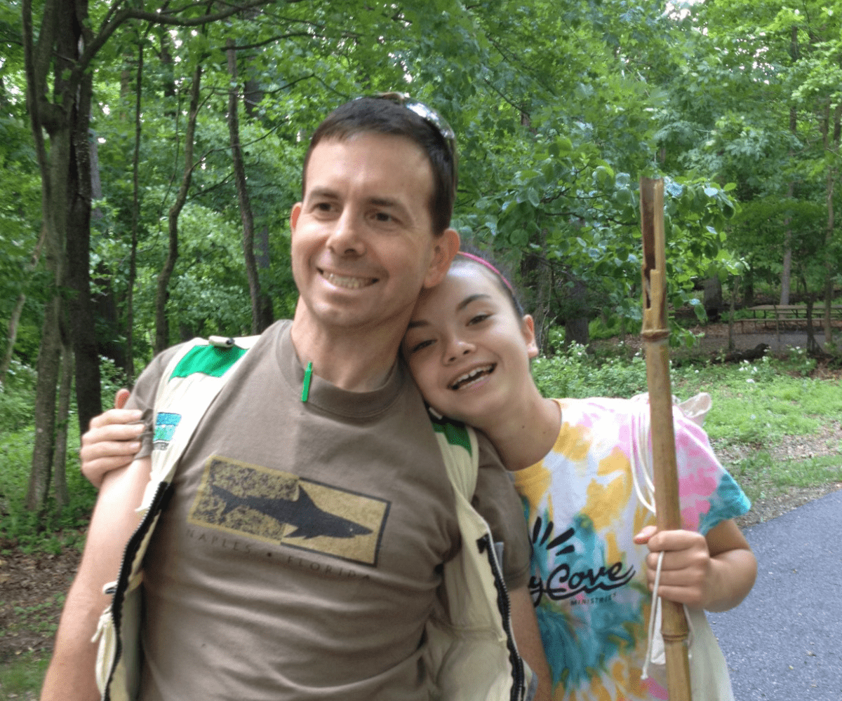 Father and Daughter sharing a hike together