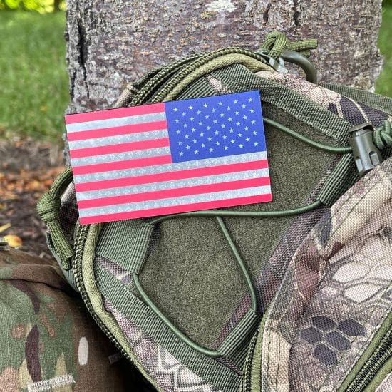 US Flag Patch Reversed- Black-Hot Pink