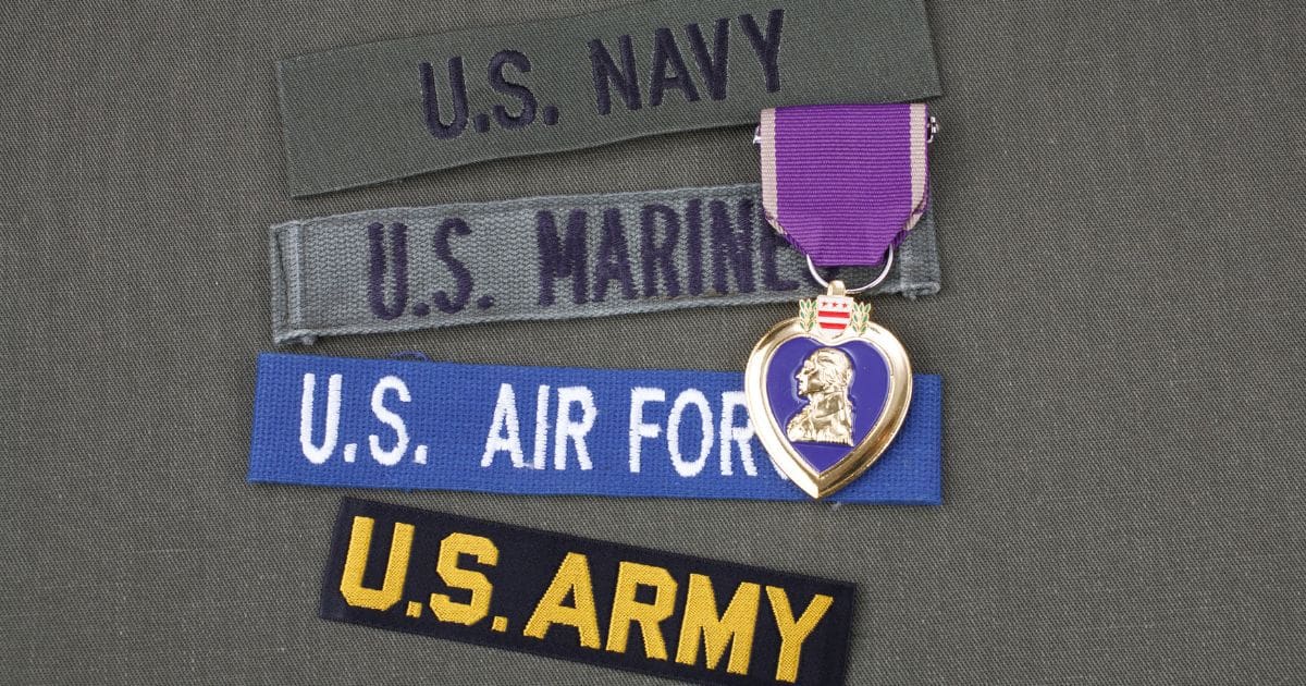 Army, US Navy, Air Force, Marines are all eligible for Purple Heart Award