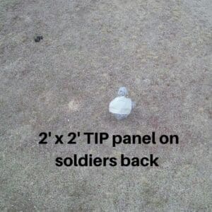 2' x 2' TIP panel on soldiers back
