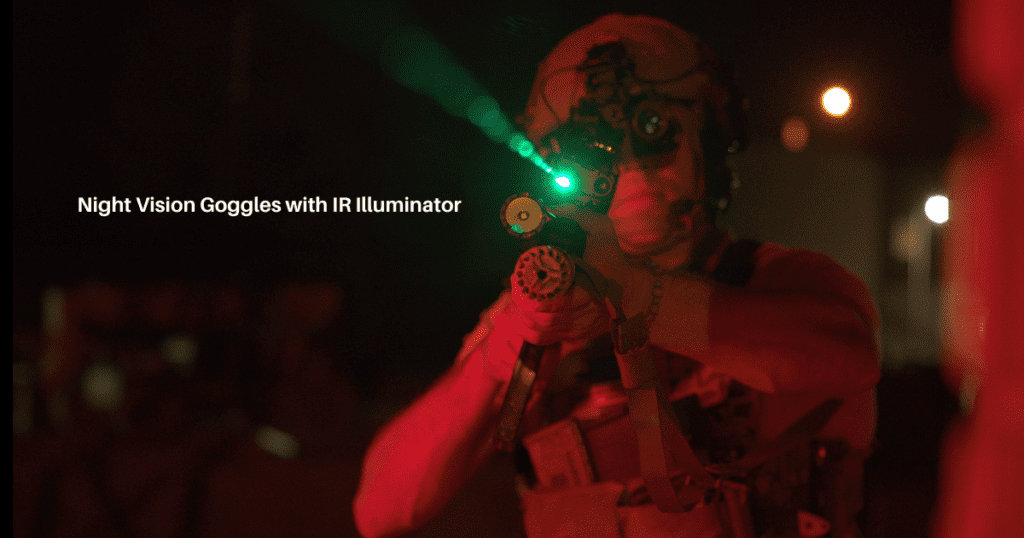 Night vision goggles with IR illuminator
