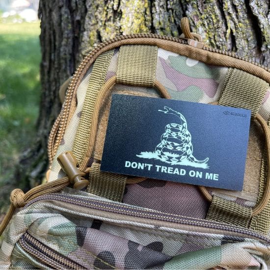 Black don't tread on me photoluminescent patch