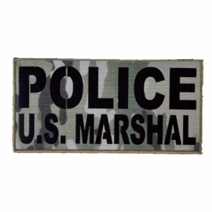 PATCH, LASER CUT, MULTICAM, IR FIELD, POLICE US MARSHAL, 8INX4IN