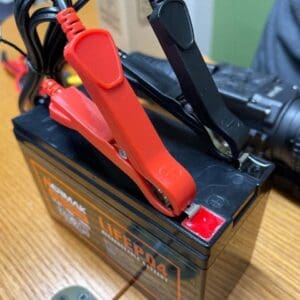 SAE QUICK DISCONNECT CABLE WITH ALLIGATOR CLIPS 12V/24V, 48" LONG
