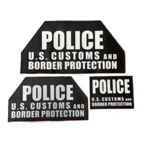 Patch, PVC, Black-White, Police CBP