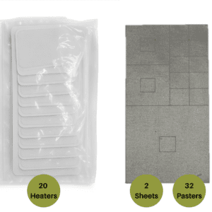 Heaters with pasters separate