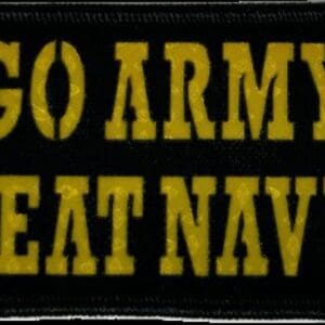 Go Army Beat Navy, Black-Yellow, 3.5X2, Service Academy