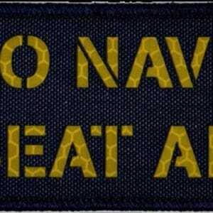 Go Navy Beat Af, Blue-Yellow, 3.5X2, Service Academy